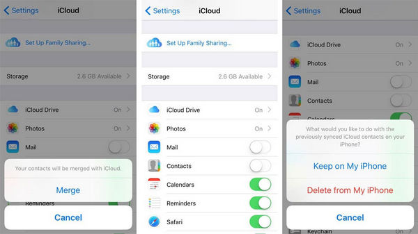 Восстановление контактов iPhone с iCloud