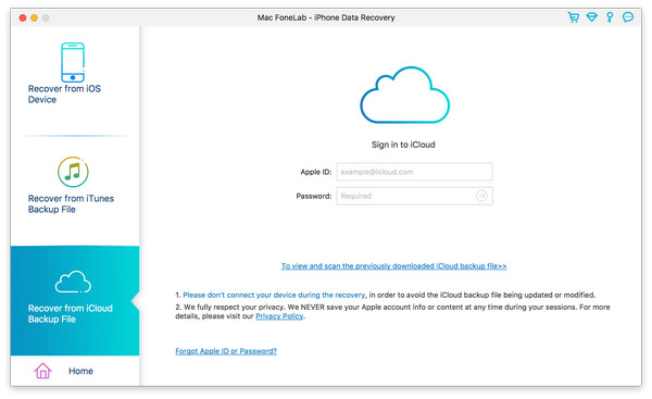 Scansiona le note di iCloud