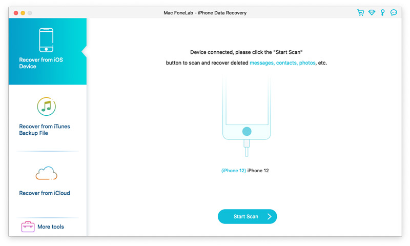 Screenshot of Mac FoneLab iPhone Data Recovery