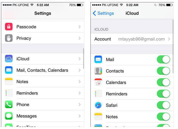 Synkroniser noter fra iPhone til Mac via iCloud