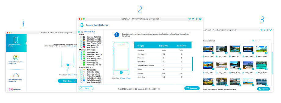 Recover iPhone datum