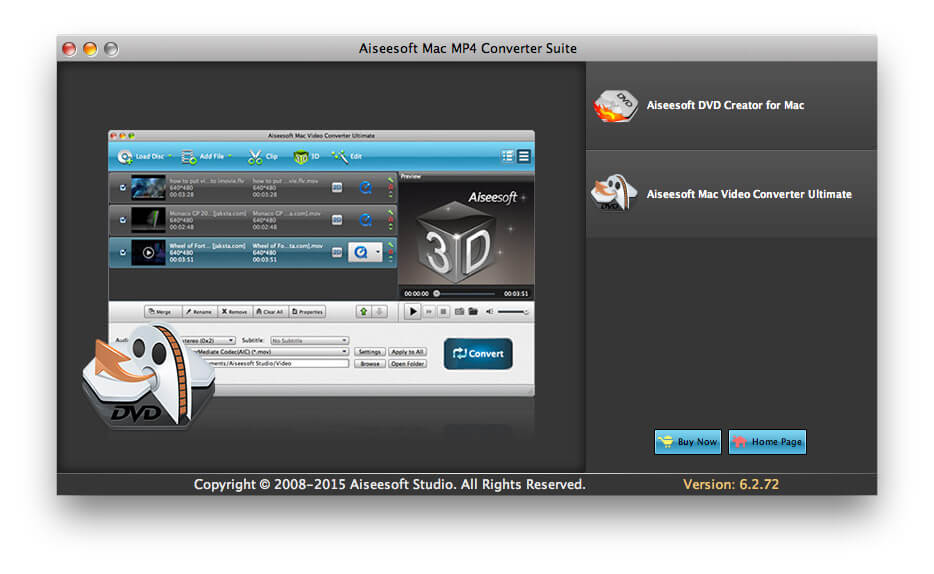 Aiseesoft Mac MP4 Converter Suite software