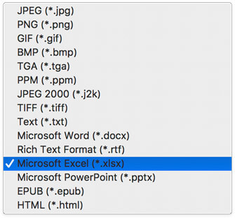 Velg utdataformat