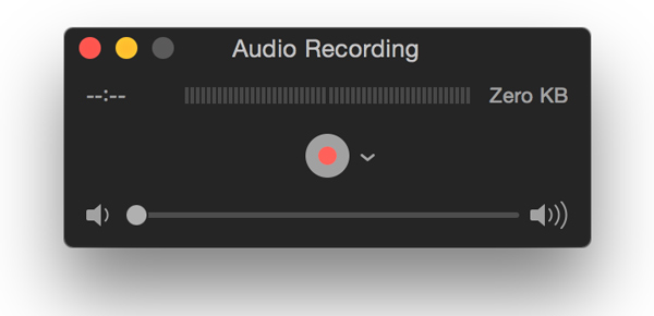 Záznam zvuku na Mac