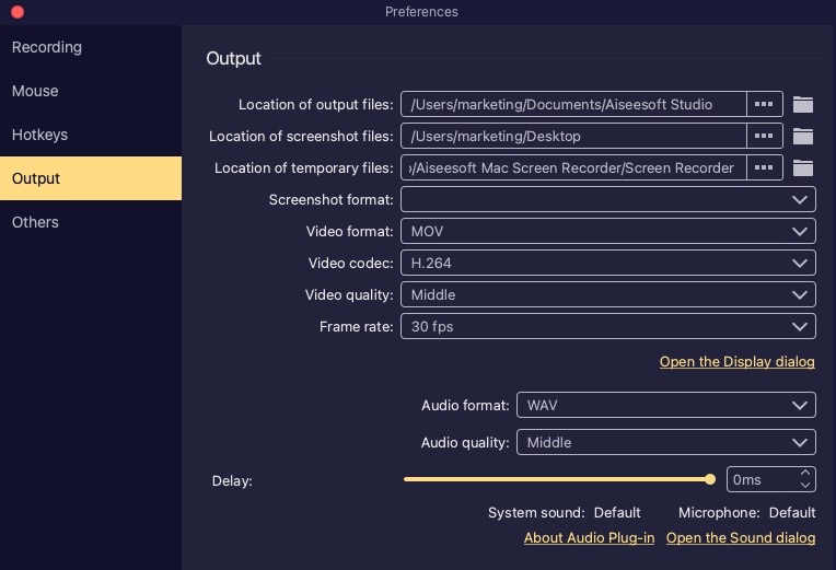 Output Setting