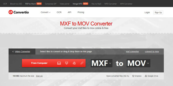 Online MXF filkonverter