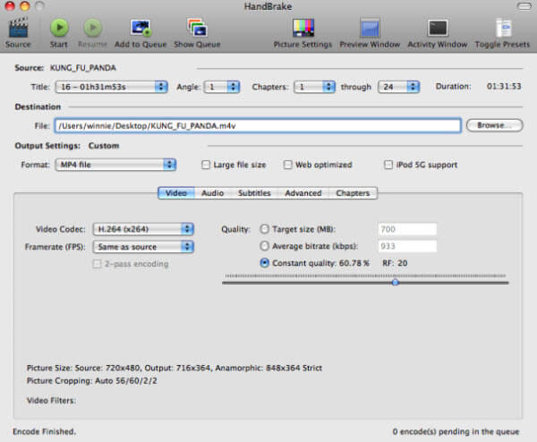 HandBrake для Mac