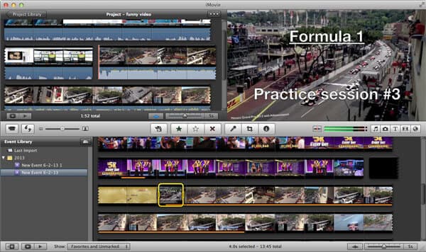 iMovie-grensesnitt