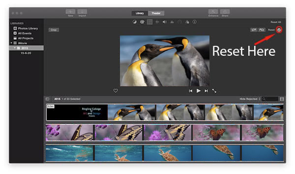 Reset iMovie