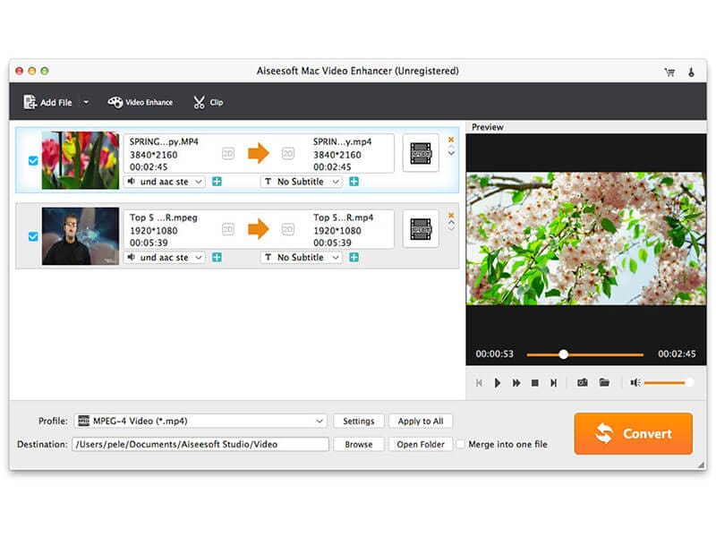 Screenshot of Aiseesoft Mac Video Enhancer