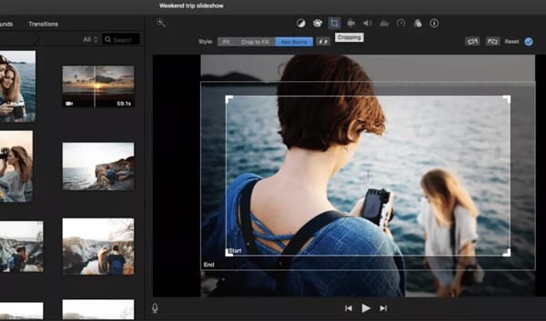 Modifica presentazione in iMovie