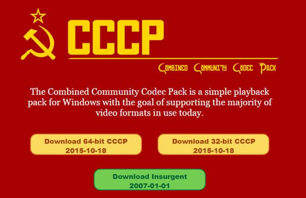 Birleşik Topluluk Codec Paketi