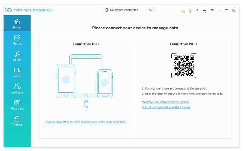 Interfaccia Mobiesync