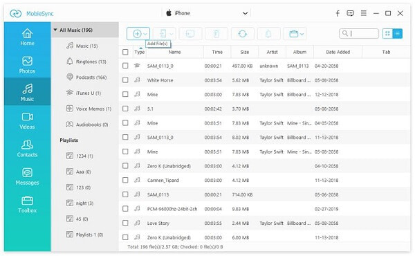 Importeer muziek van pc naar iOS