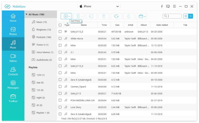 Importer musikk fra PC til iOS