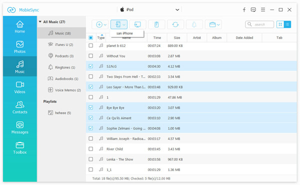Exportera iPod Music till iPhone