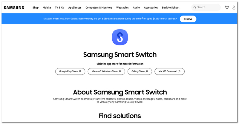 Samsung Smart Switch File Transfer
