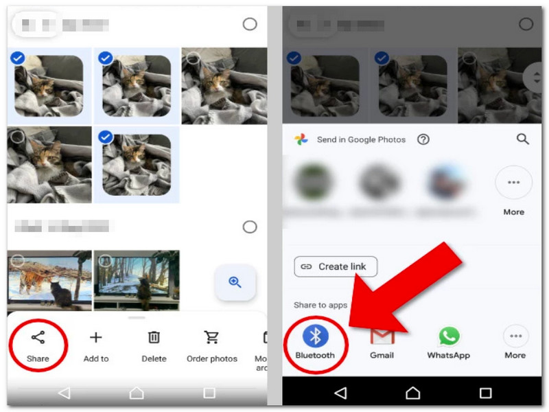 Choose Bluetooth To Share