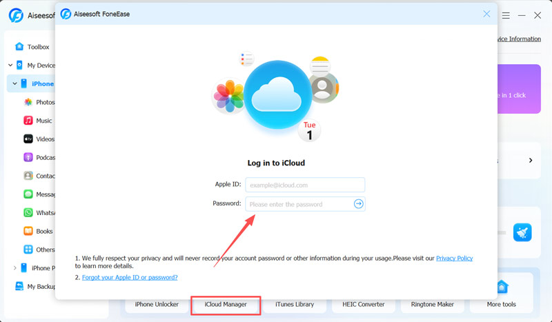 Foneease Icloud Manager