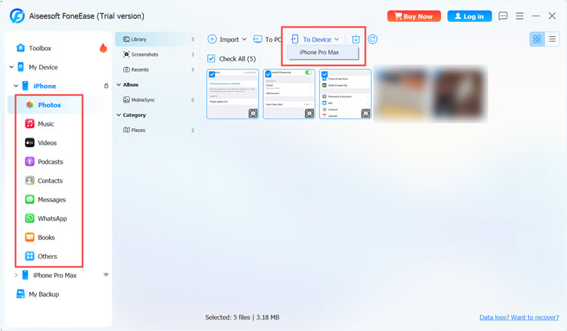 Transfer Photos From iPhone To iPhone Foneease