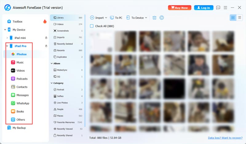 View iPad Photos Foneease
