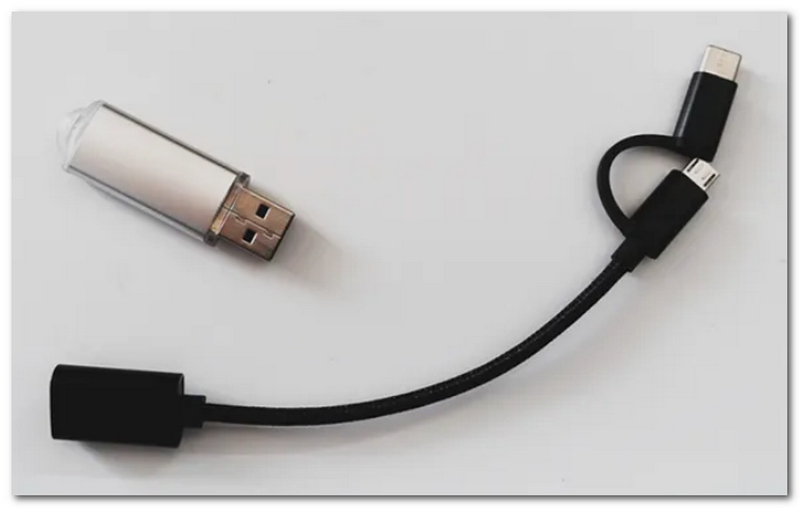 Connect USB or OTG to Android