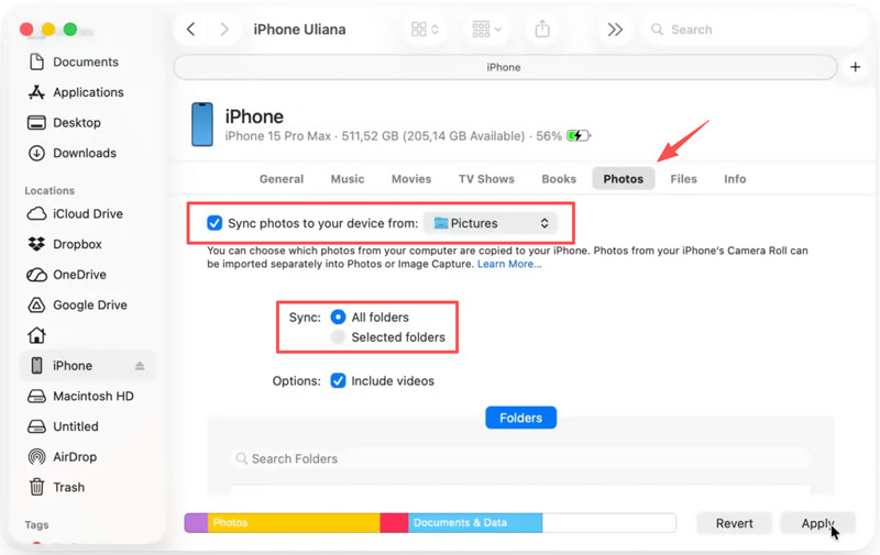 Transfer Photos From Mac To Iphone With Finder
