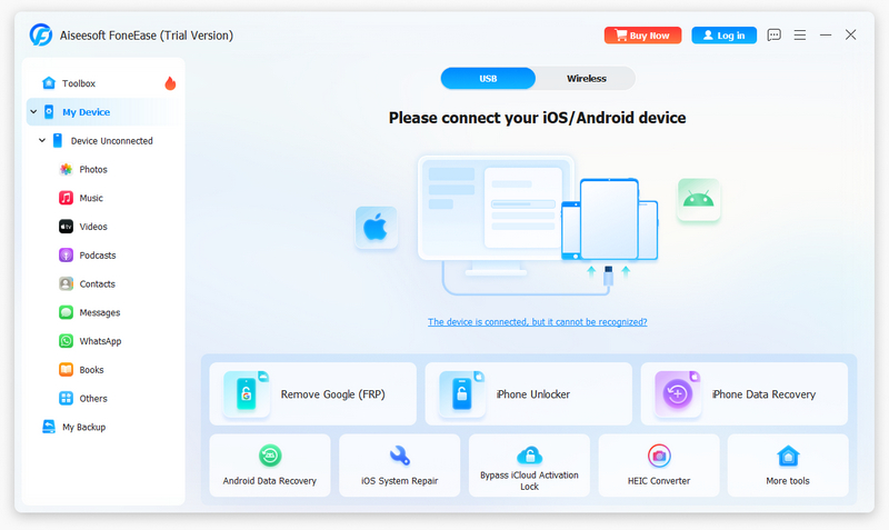 Foneease Mobile Contact Transfer Interface