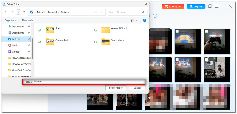 Select Location Folder