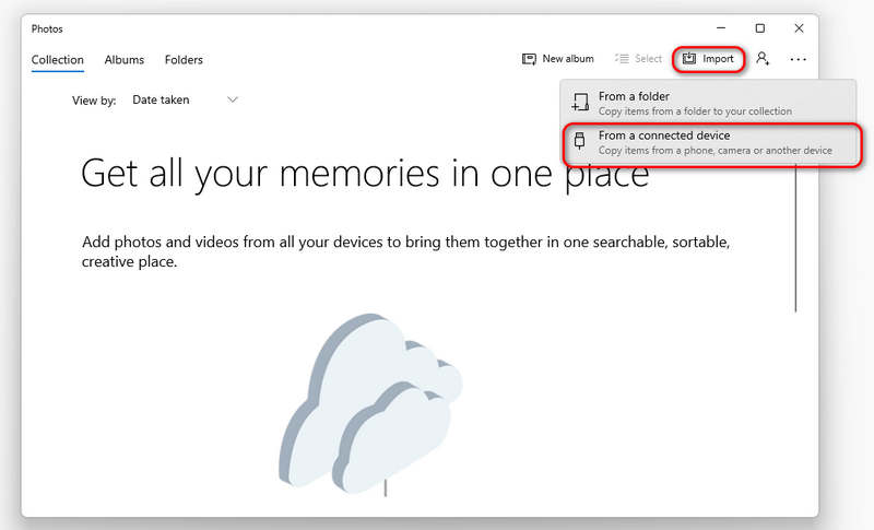 Import Photo With Windows Photo App