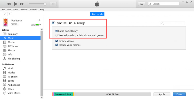 Itunes Sync Music Ipod Touch