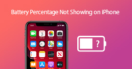 Percentuale della batteria non visualizzata su iPhone