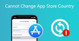 Kan ikke ændre App Store-land