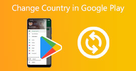 Land wijzigen in Google Play
