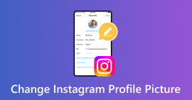 Изменить изображение профиля Instagram