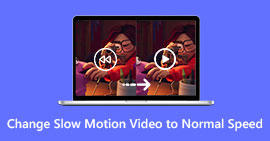 Измените замедленное видео на нормальную скорость