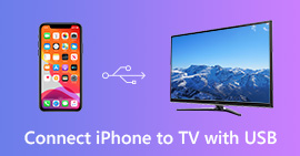 Verbind de iPhone met de tv via USB