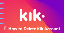 Elimina l'account Kik