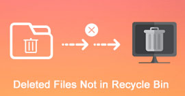 Deleted Files Not in Recycle Bin