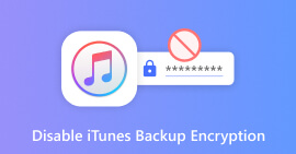 Disattiva il backup crittografato di iTunes