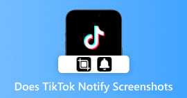 Meddelar TikTok skärmdumpar