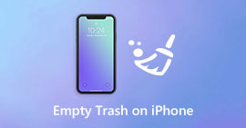 Tyhjä roskakori iPhonessa