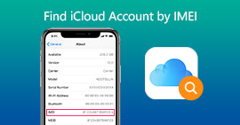 Najděte iCloud účet od iMei