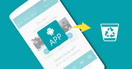 Slet / afinstaller apps for at frigøre lagerplads på iPhone eller Android-telefon
