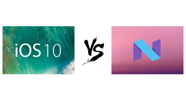 Sammenlign iOS 10 med Android N