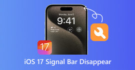 Pasek sygnału iOS 17 znika