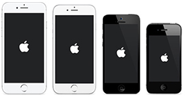 iPhone utknął na logo Apple