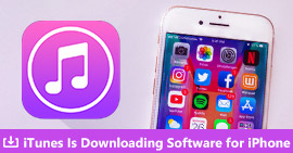 iTunes downloadt software voor de iPhone