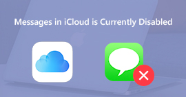 Meddelanden i iCloud är för närvarande inaktiverade