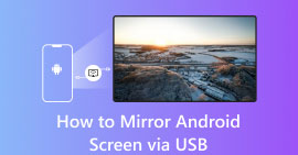 Speil Android-skjerm via USB